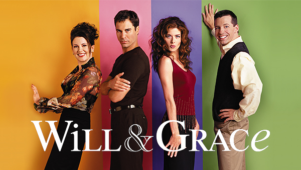 Title art for the feel-good 90s sitcom, Will & Grace.