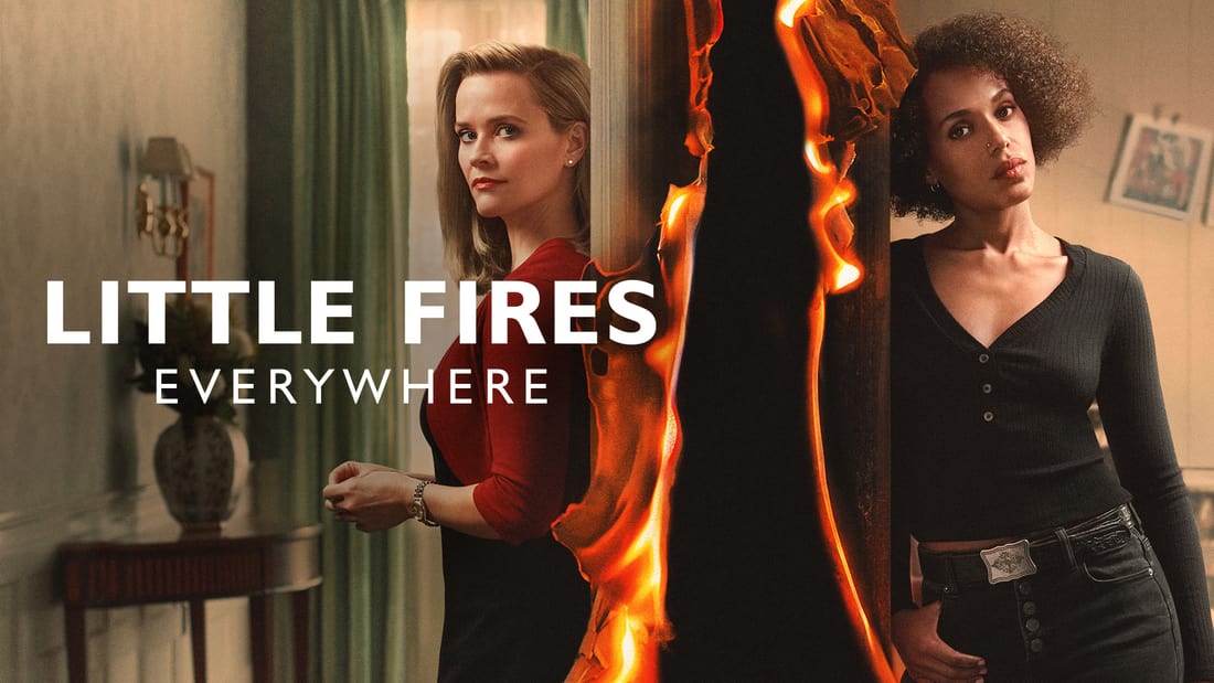Title art for the TV series, Little Fires Everywhere, based on the book by Celeste Ng.