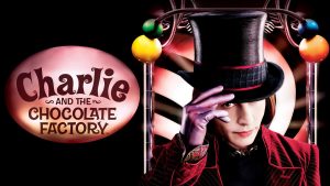 Title art for Charlie and the Chocolate Factory starring Johnny Depp.