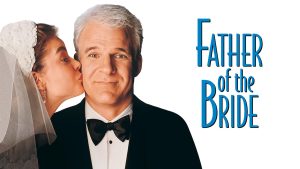 Title art for the romcom movie, Father of the Bride, starring Steve Martin.