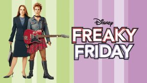 Title art for the Disney coming-of-age movie, Freaky Friday.