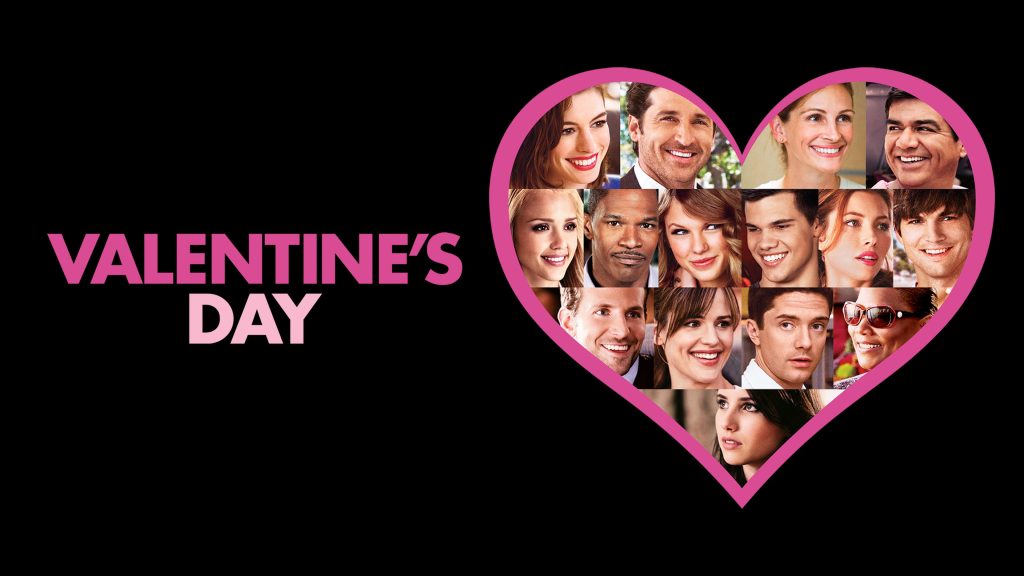 Title art for the rom-com movie, Valentine’s Day.