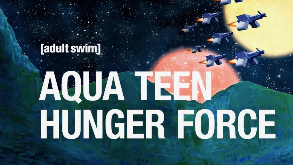 Title art for the classic Adult Swim show, Aqua Teen Hunger Force.