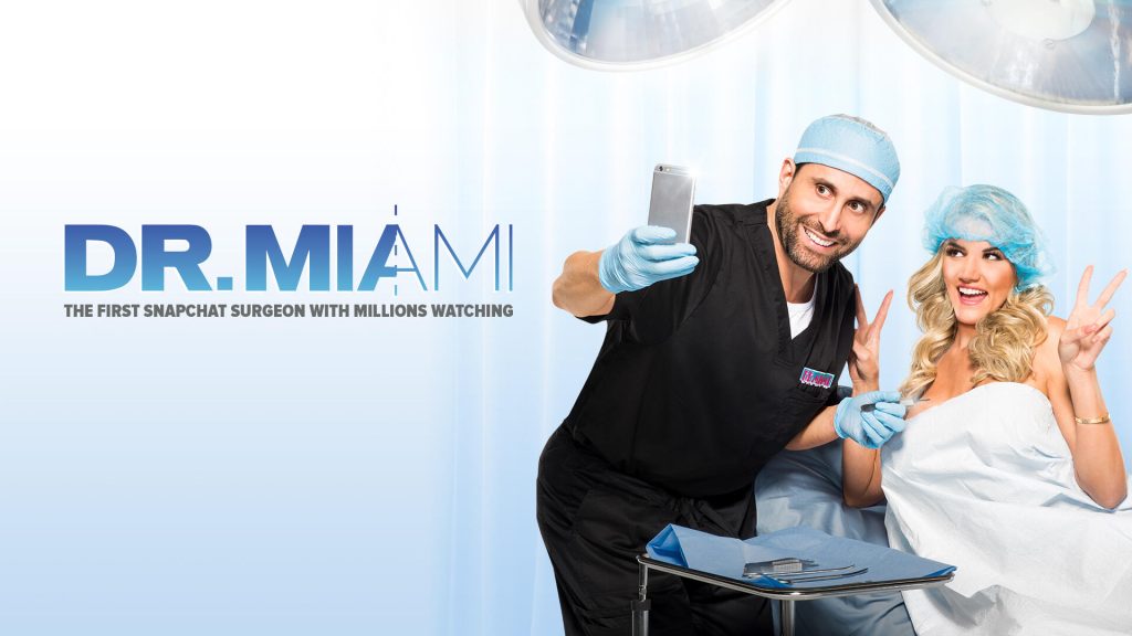 Title art for the medical reality show, Dr. Miami.
