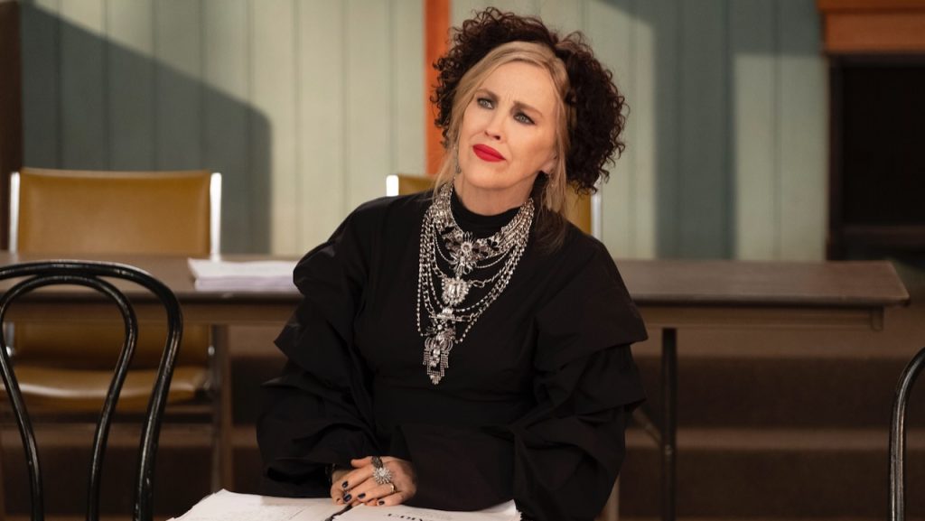 A still image of Catherine O’Hara as Moira Rose in an episode of Schitt’s Creek.