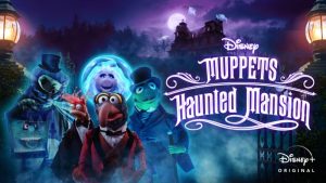 Title art for the Disney Halloween movie, Muppets Haunted Mansion.