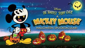 Title art for the Disney Halloween movie The Scariest Story Ever: A Mickey Mouse Halloween Spectacular.