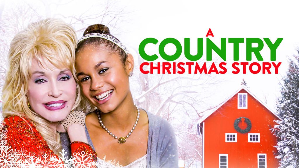 Title art for Dolly Parton’s TV movie, A Country Christmas Story.