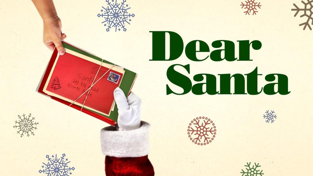Title art for the Christmas movie, Dear Santa.