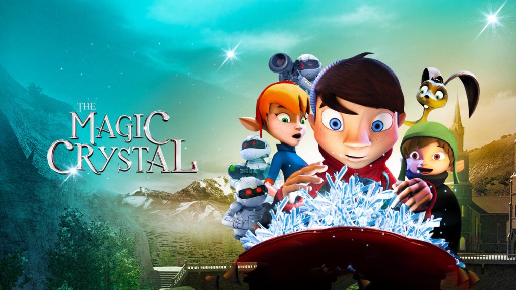 Title art for the winter movie, The Magic Crystal.