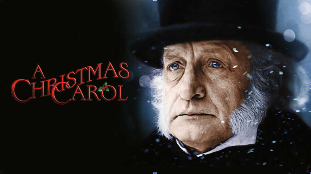 Title art for the classic Christmas movie, A Christmas Carol.
