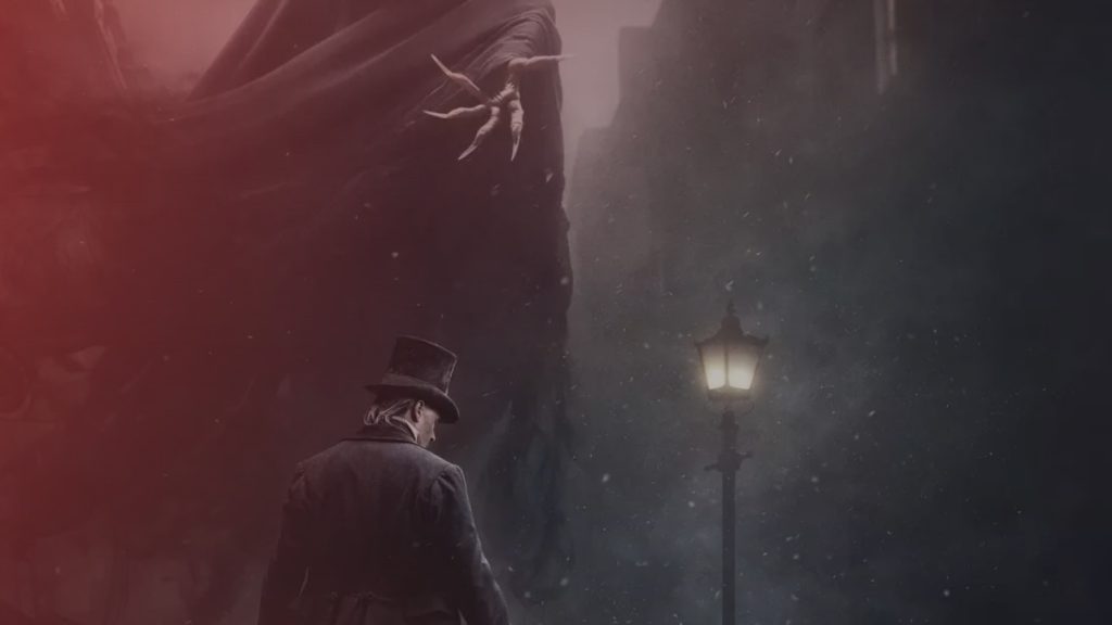 Title art for the classic Christmas horror story, A Christmas Carol.