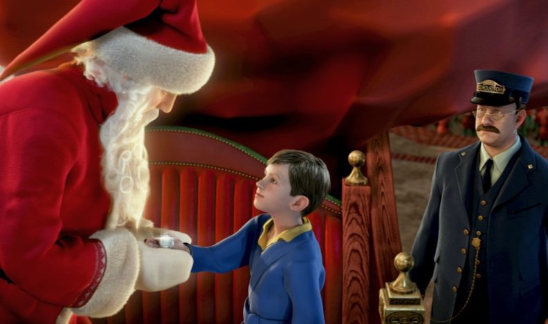 A still image from the animated Christmas movie, The Polar Express.