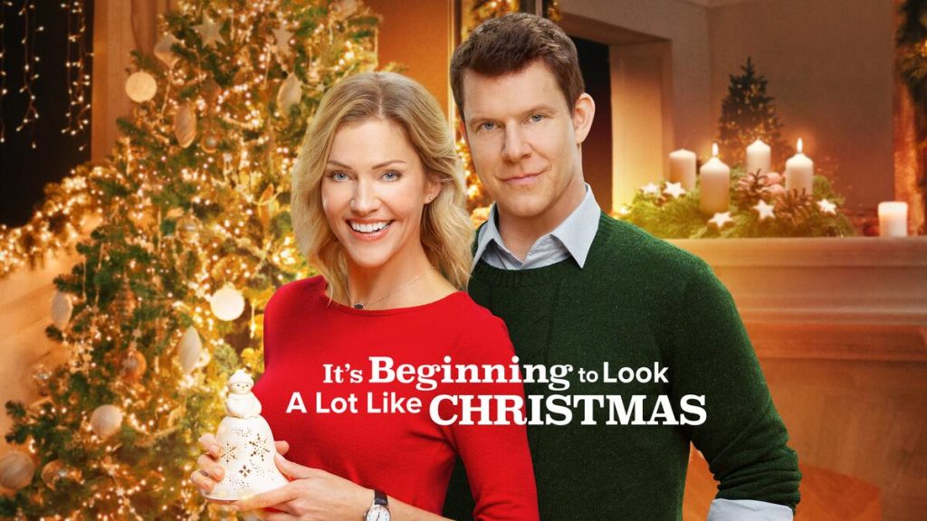 Title art for the Hallmark Christmas movie, It’s Beginning to Look a Lot Like Christmas.