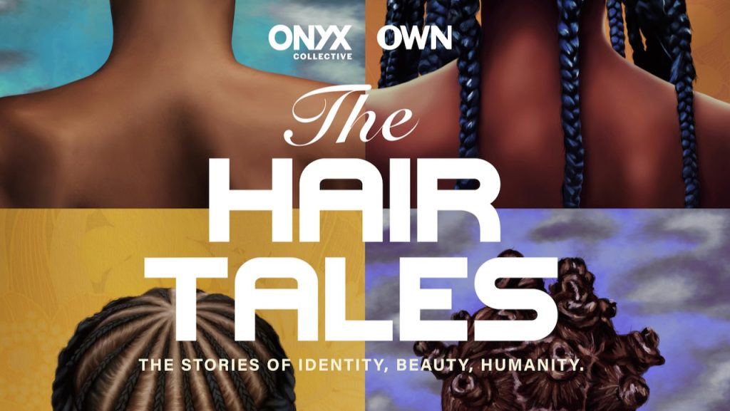 Title art for the Black lifestyle and culture documentary, The Hair Tales.