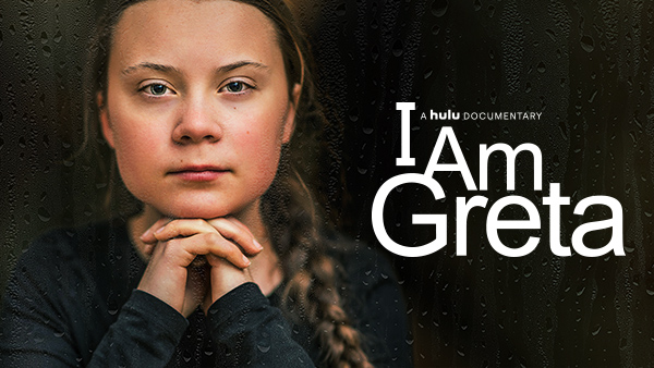 Title art for the Hulu Original documentary, I Am Greta.