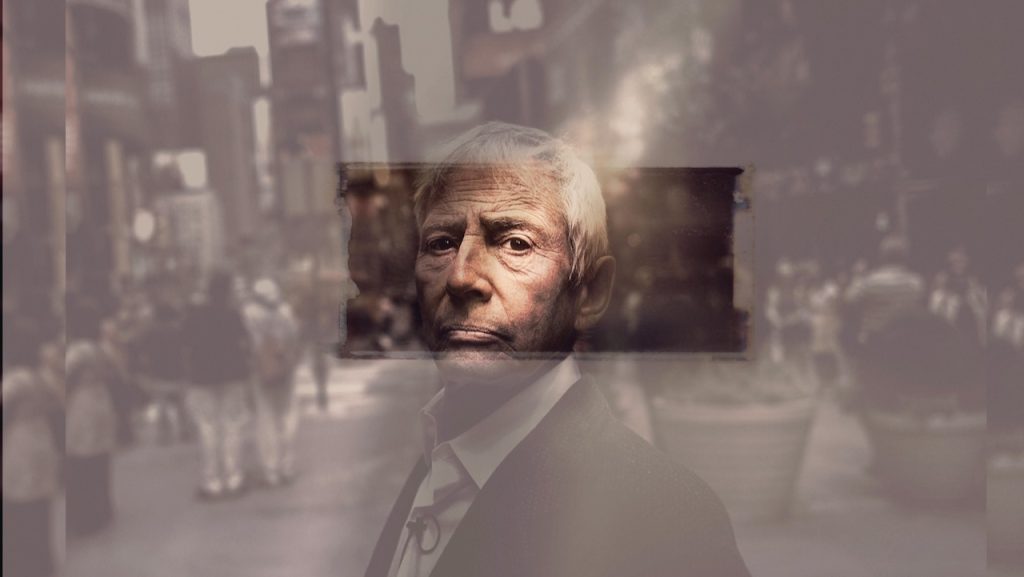 Title art for the documentary, The Jinx: The Life and Deaths of Robert Durst.