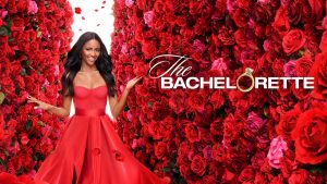Title art for Season 20 of The Bachelorette featuring Charity Lawson.