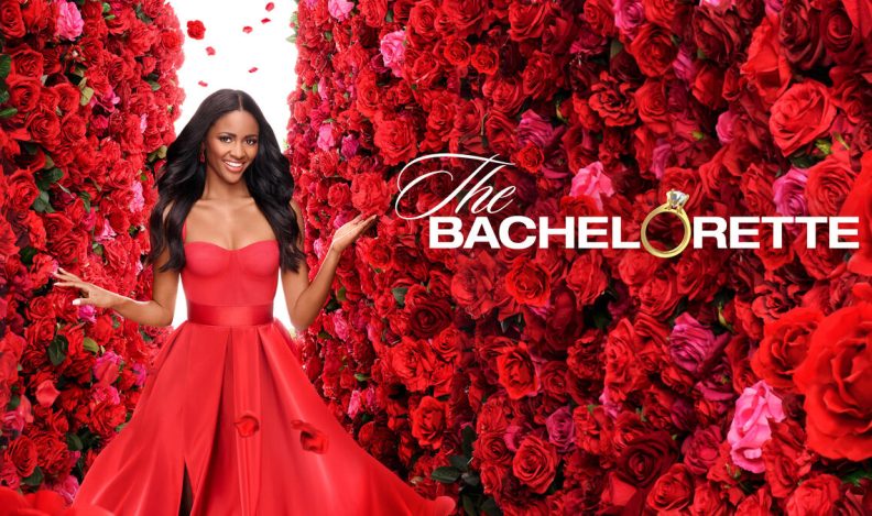 Title art for Season 20 of The Bachelorette featuring Charity Lawson.
