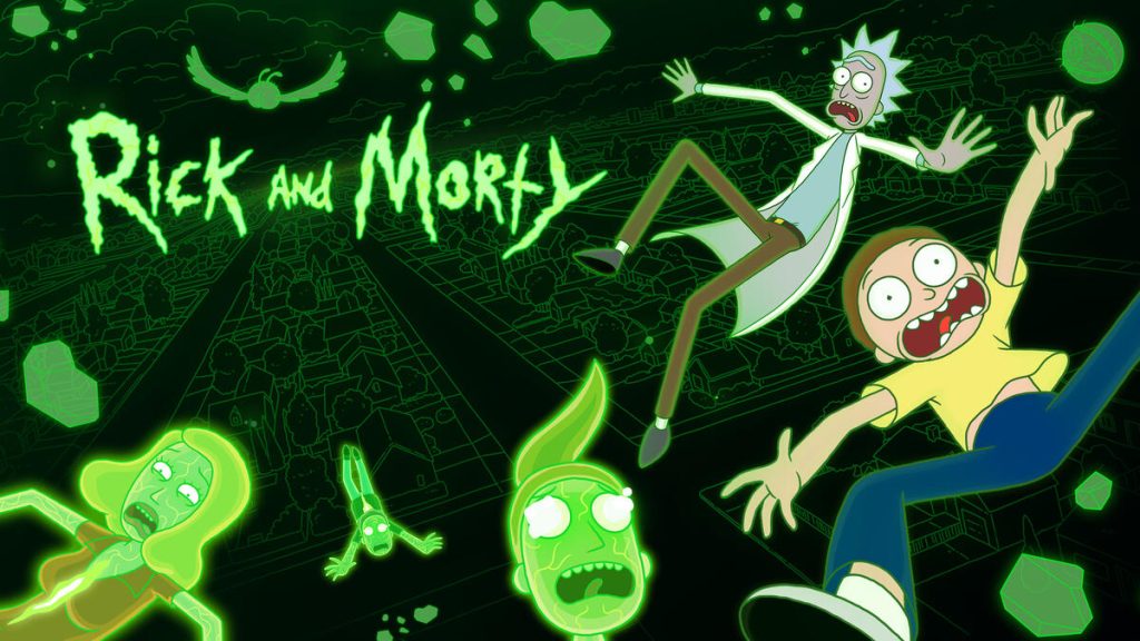 Title art for Season 7 of the adult animated cartoon, Rick and Morty