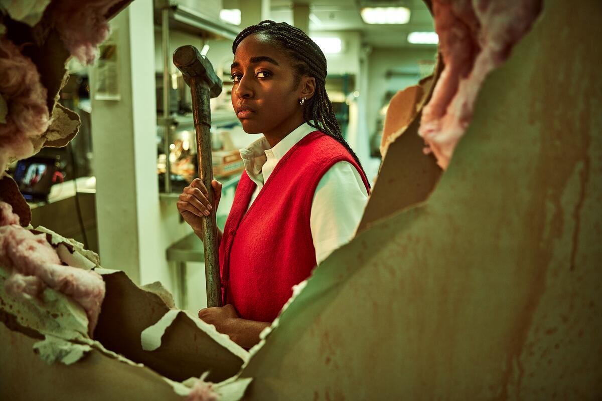 A still of Ayo Edebiri as Sydney in the FX series, The Bear.