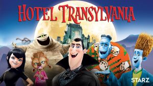 Title art for the animated Adam Sandler movie, Hotel Transylvania.