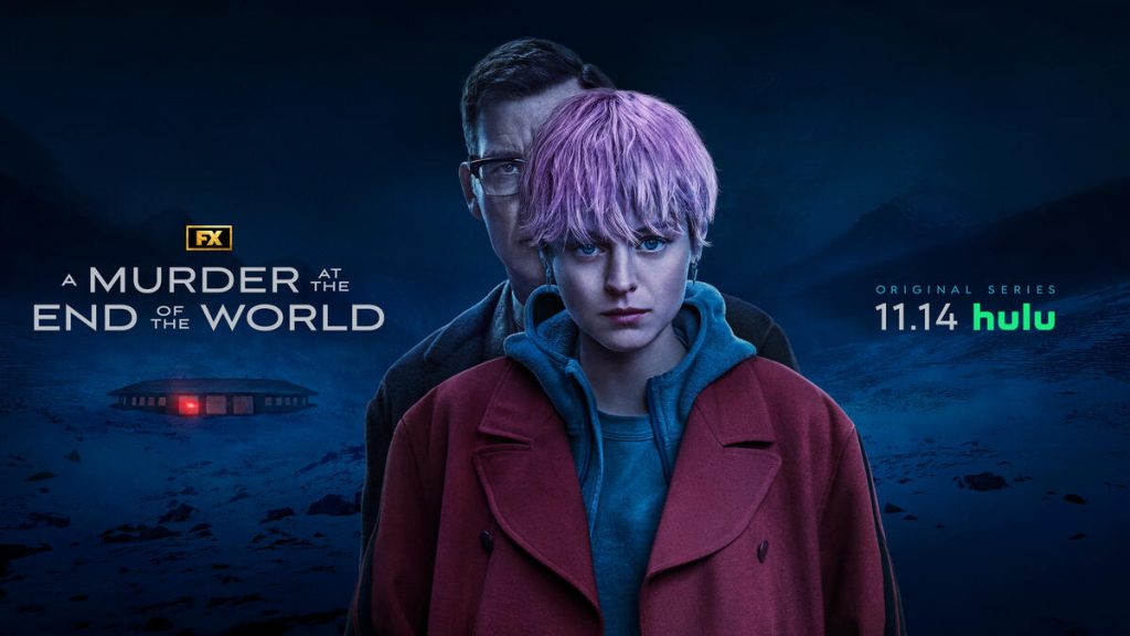 Title art for the new FX series, A Murder at the End of the World.