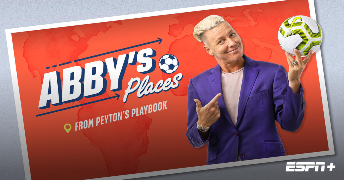 Title art for the sports docuseries, Abby’s Places, featuring professional soccer player, Abby Wambach.