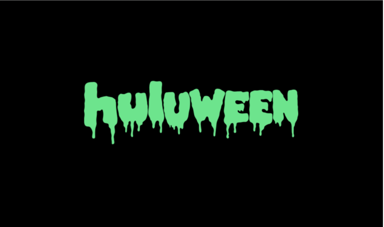 Graphic art for Huluween, Hulu's streaming collection of Halloween movies.