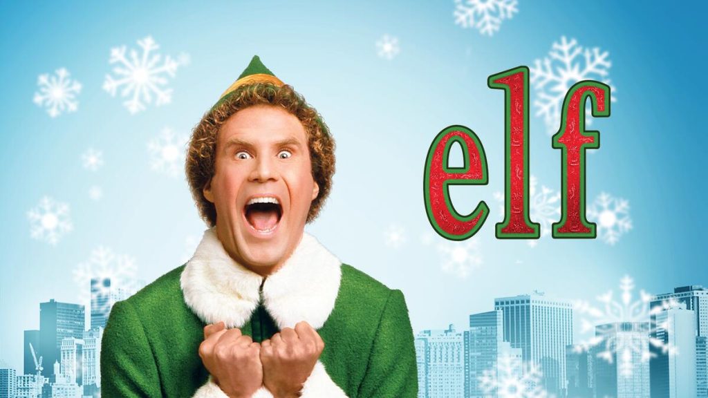 Title art for the classic Christmas movie, Elf.