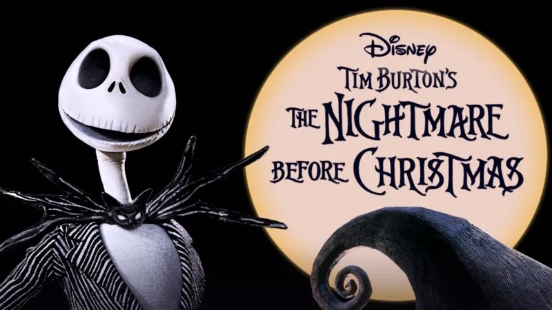 Title art for the Disney Halloween movie, The Nightmare Before Christmas.