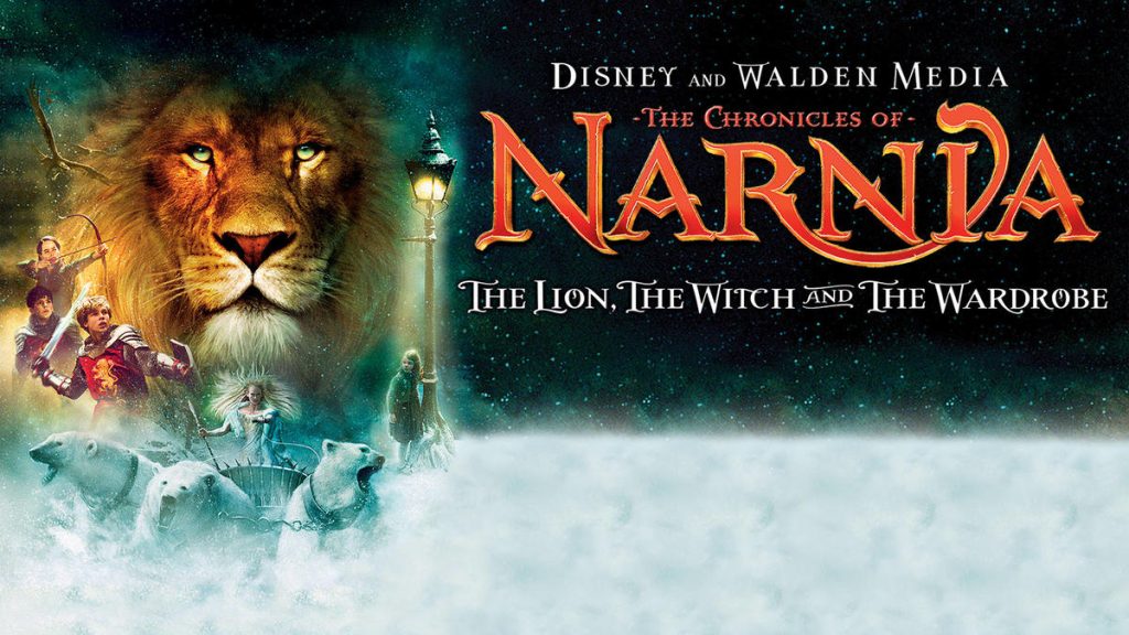 Title art for the non-Christmas Christmas movie, The Chronicles of Narnia: The Lion, the Witch, and the Wardrobe.