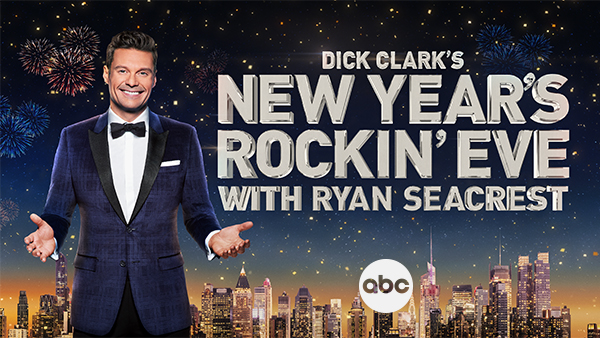 Title art for Dick Clark’s New Year’s Rockin’ Eve with Ryan Seacrest on ABC.