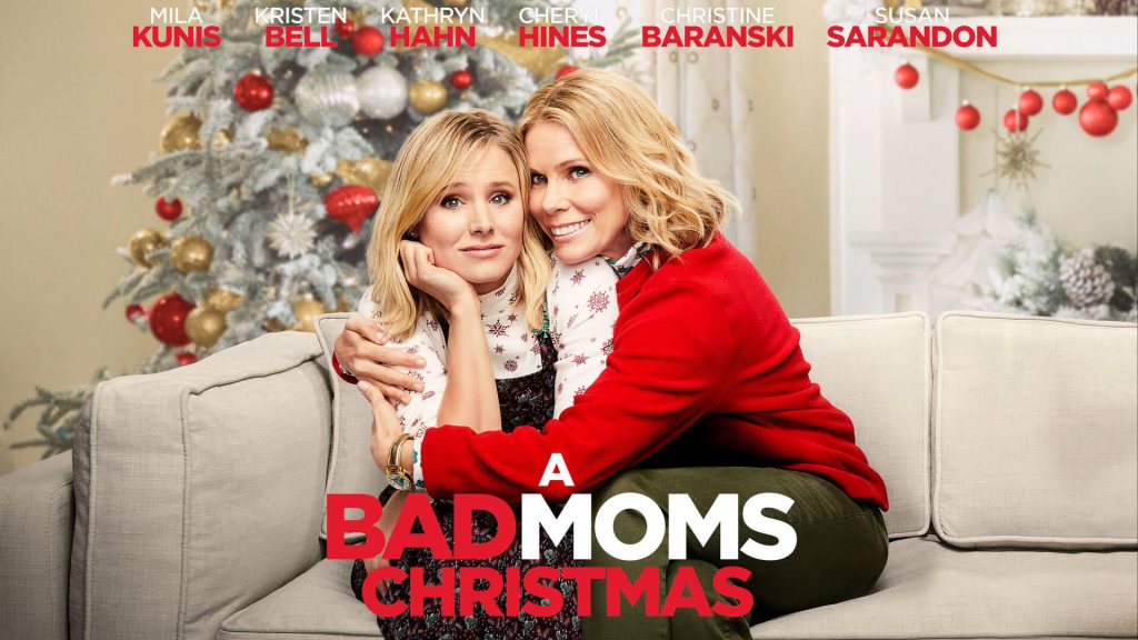 Title art for the funny Christmas movie, A Bad Moms Christmas.