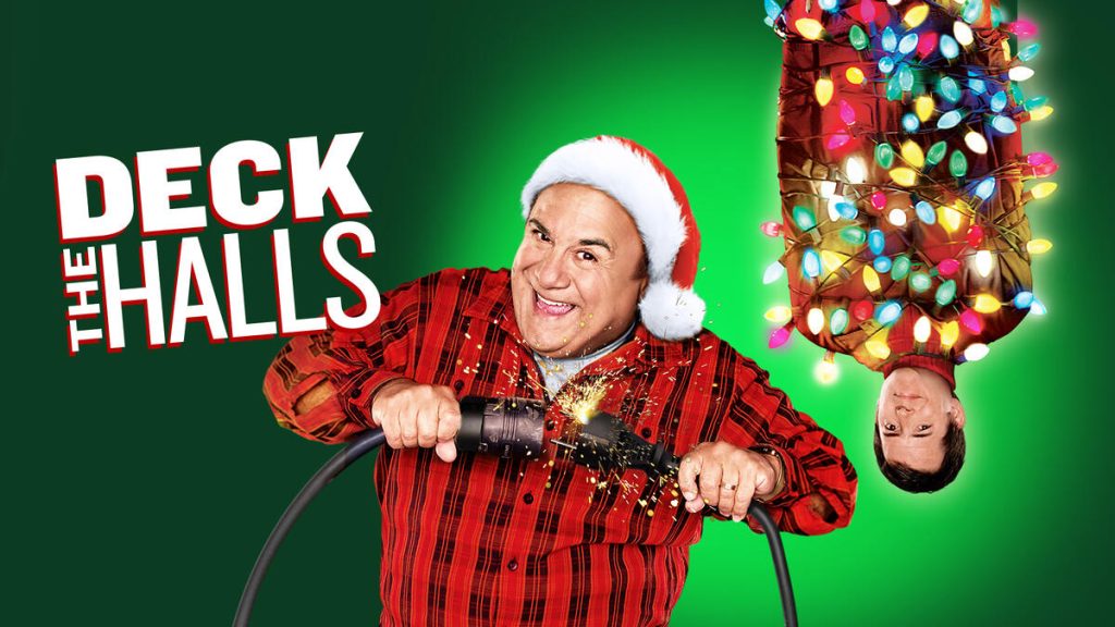 Title art for the funny Christmas movie, Deck the Halls.