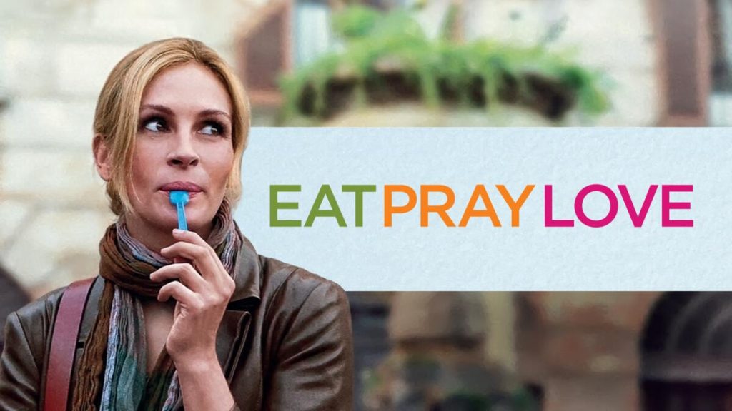 Title art for the Julia Roberts movie, Eat, Pray, Love.