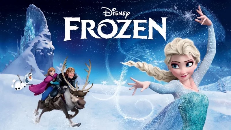 Title art for the non-Christmas Christmas movie, Frozen.