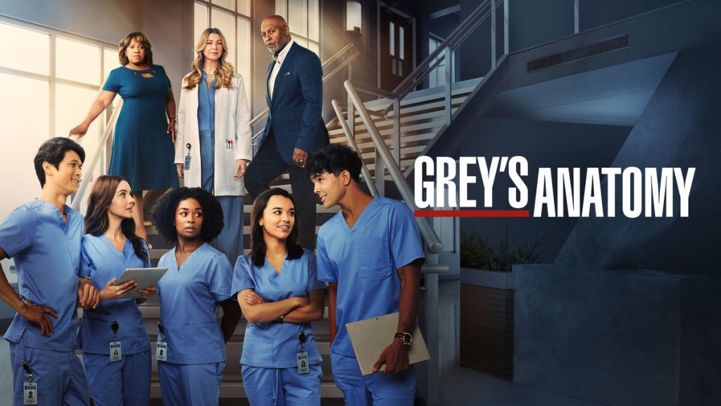 A promotional image for the hit ABC medical drama series, Grey’s Anatomy.