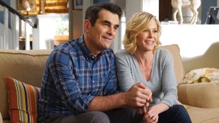 A still image of Phil and Claire Dunphy from the popular ABC sitcom series, Modern Family.