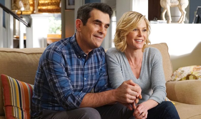 A still image of Phil and Claire Dunphy from the popular ABC sitcom series, Modern Family.