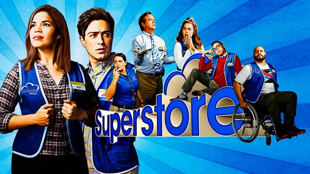 Title art for the workplace sitcom, Superstore.