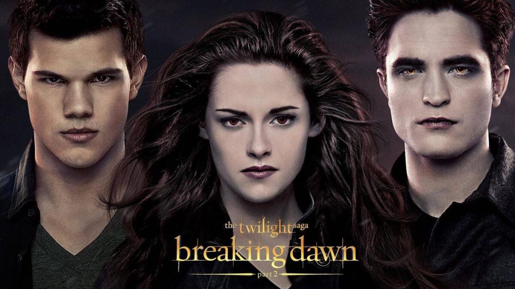 Title art for the fourth Twilight Saga movie, Breaking Dawn, Part 1.