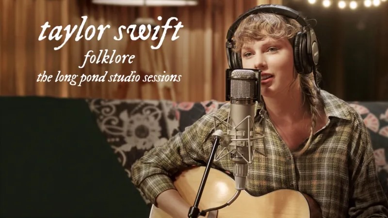 Title art for the Taylor Swift music documentary, Folklore: The Long Pond Studio Sessions.