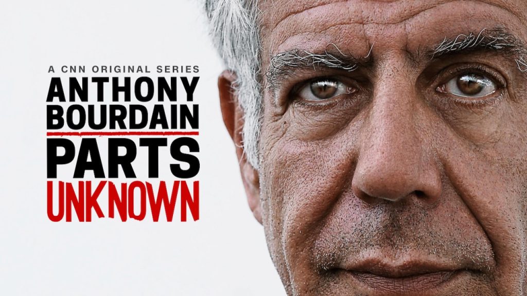 Title art for the CNN travel series, Anthony Bourdain: Parts Unknown.