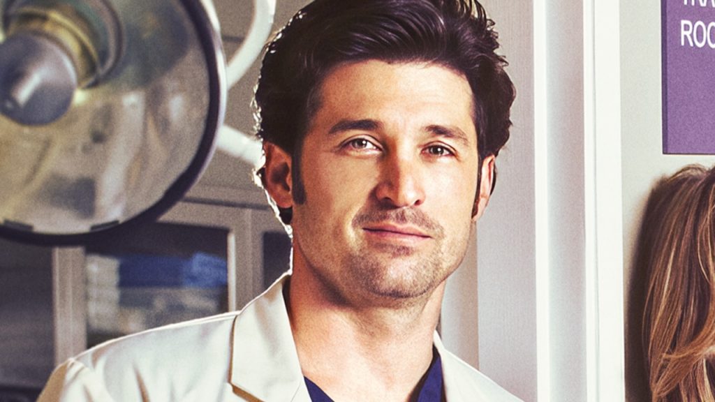 A still image of Patrick Dempsey as Dr. Derek Shepherd on the ABC medical drama, Grey’s Anatomy.