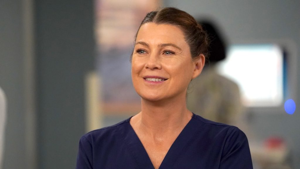  A still image of Ellen Pompeo as Dr. Meredith Grey on the ABC medical drama, Grey’s Anatomy.