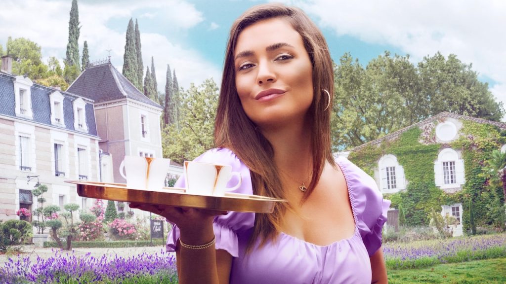 A promotional image of Priscila Ferrari for Vanderpump Villa.