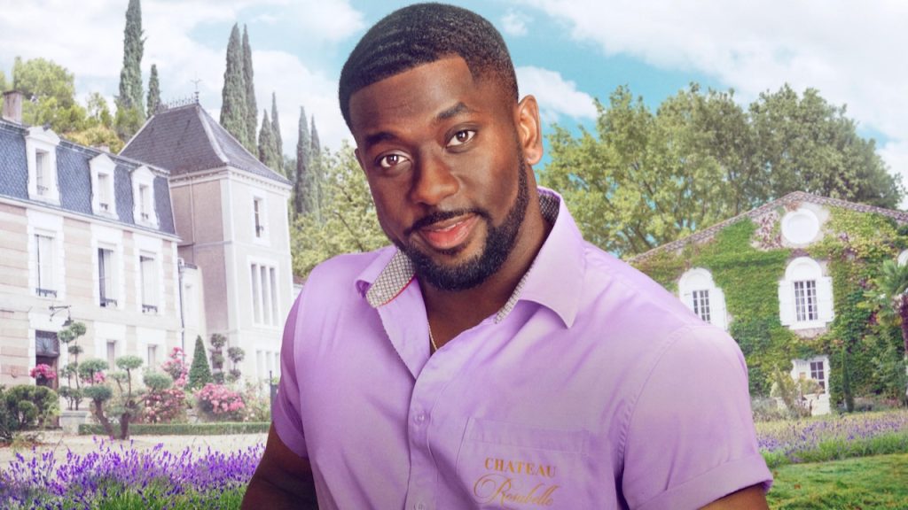 A promotional image of Andre Mitchell for Vanderpump Villa.