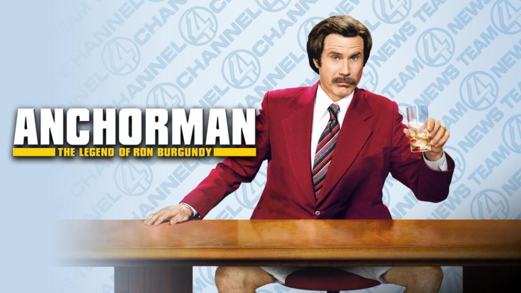 Title art for the Will Ferrell comedy, Anchorman.