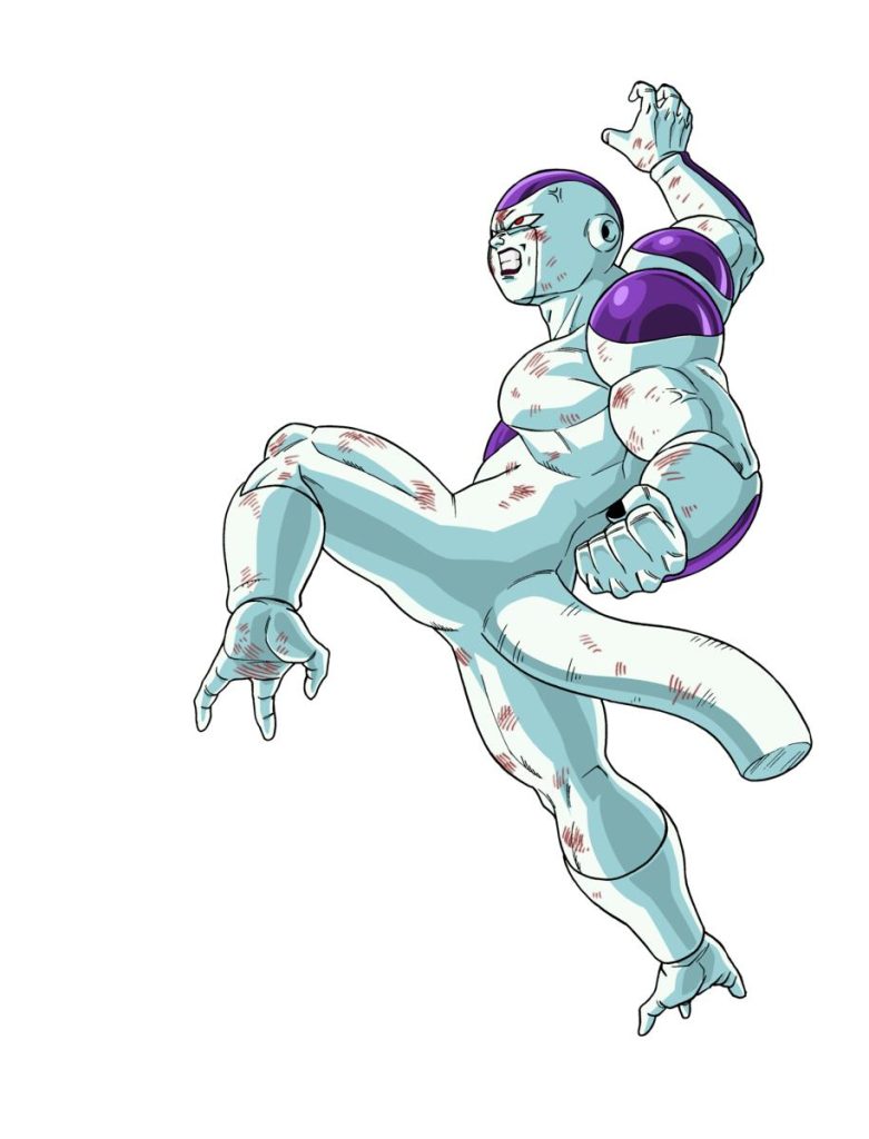 A still image of the animated Dragon Ball character, Frieza.